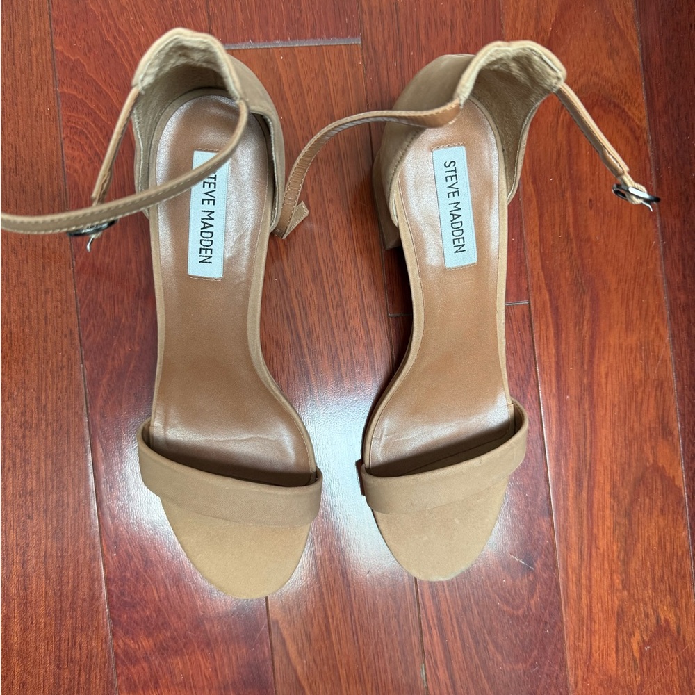 Steve Madden Brown Ankle Strap Heels